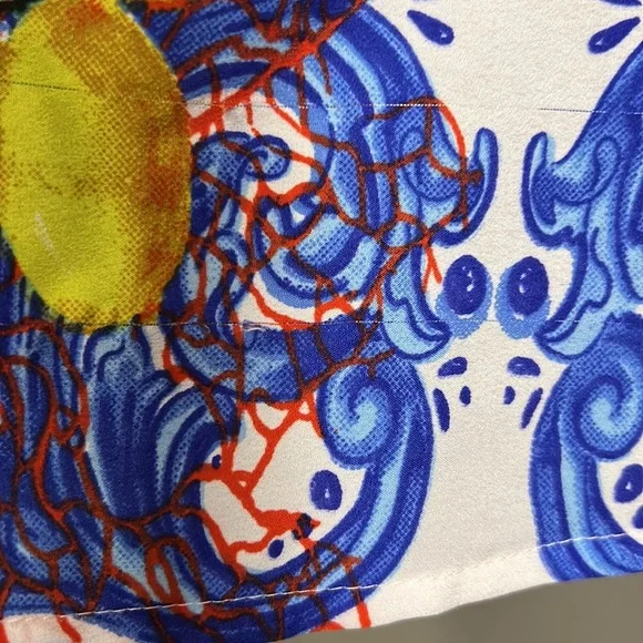 Antica Santoria by Giacomo Cinque Swimsuit Cover Up Tunic Top Size L - Picture 6 of 7